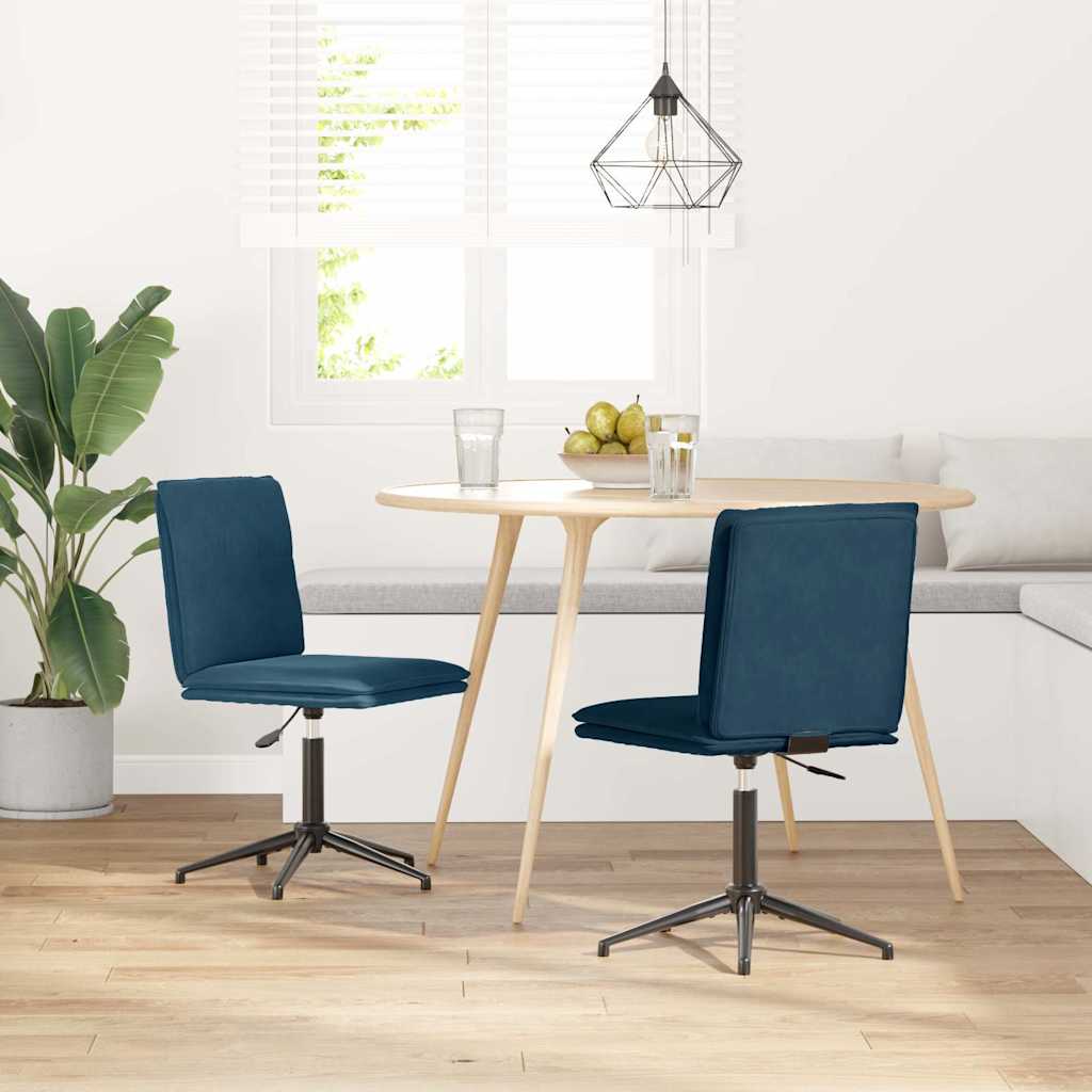 vidaXL Chaises de salle à manger 2 pcs Velours bleu