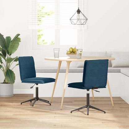 vidaXL Chaises de salle à manger 2 pcs Velours bleu