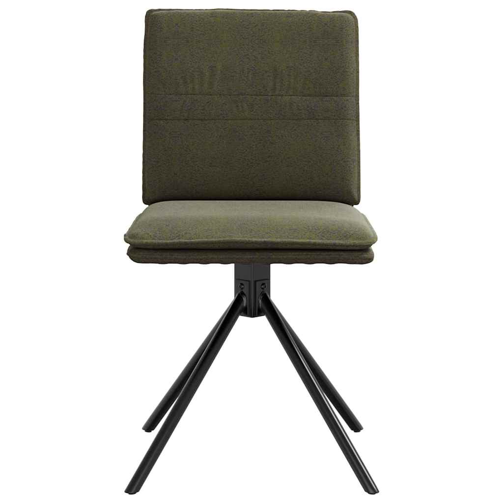 vidaXL Esszimmerstühle 4 Stk. Armeegrün Wildlederimitat