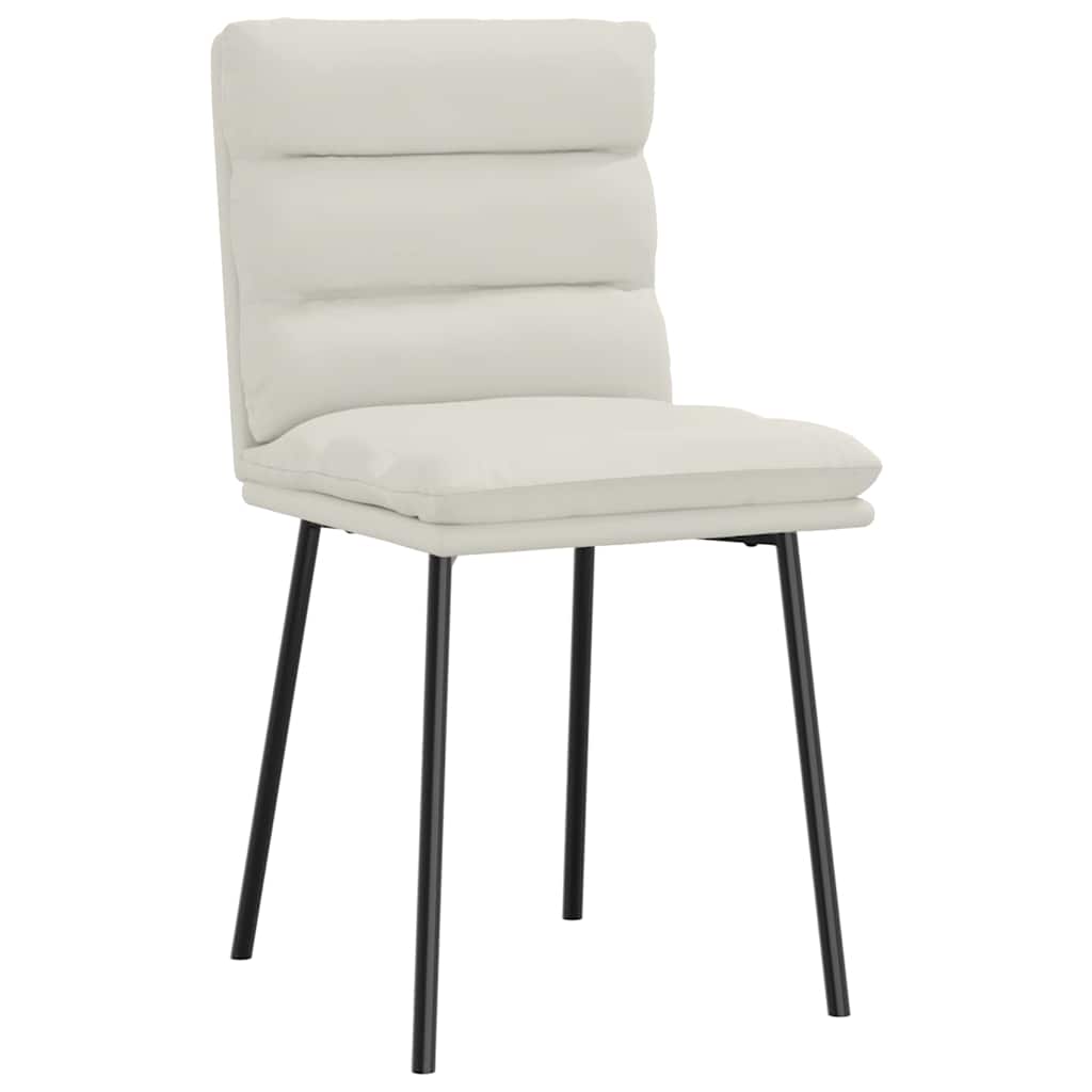 vidaXL Esszimmerstühle 4 Stk. Creme Samt