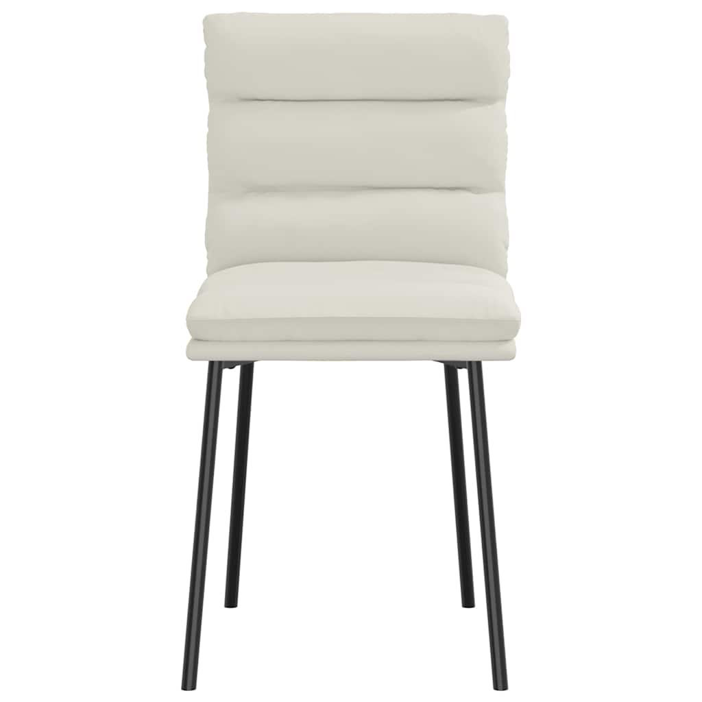 vidaXL Esszimmerstühle 4 Stk. Creme Samt