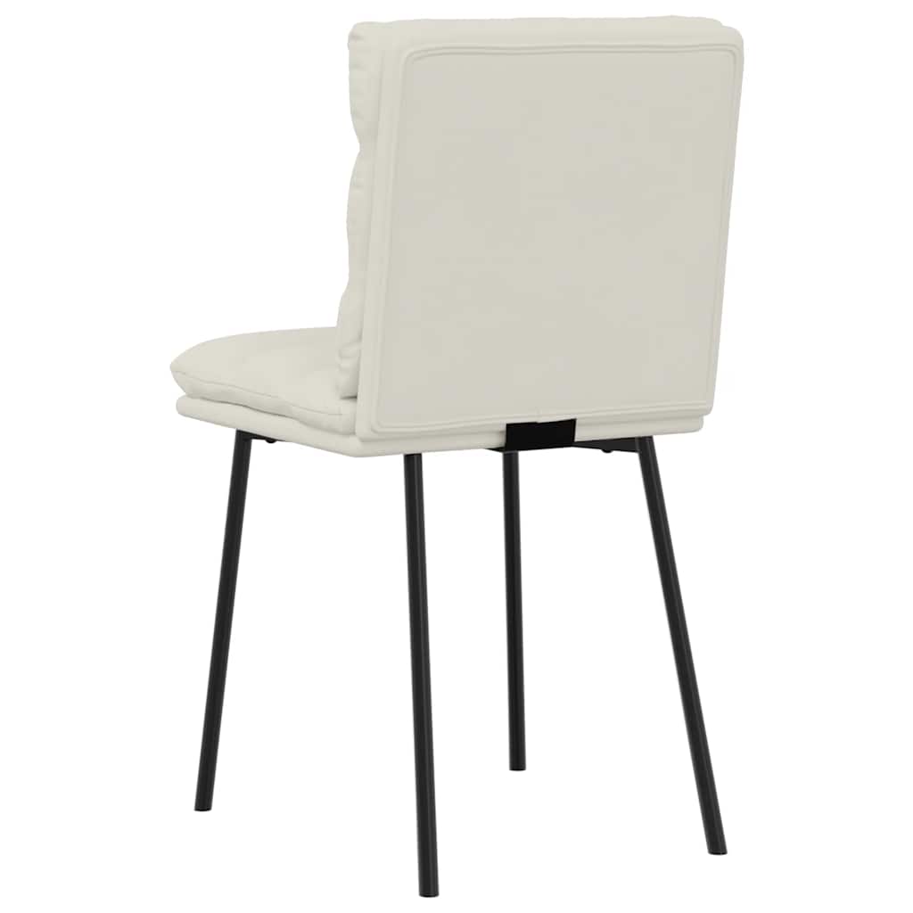 vidaXL Esszimmerstühle 4 Stk. Creme Samt