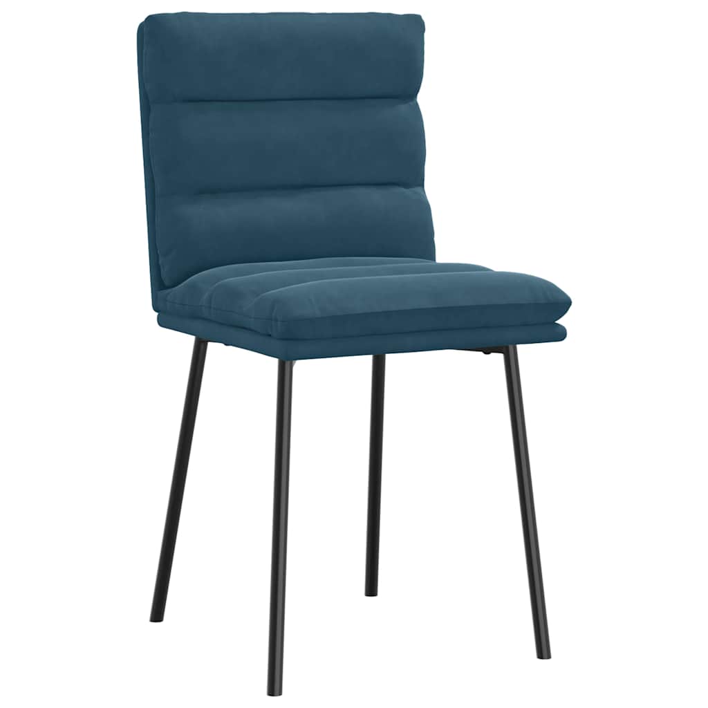 vidaXL Esszimmerstühle 4 Stk. Blau Samt