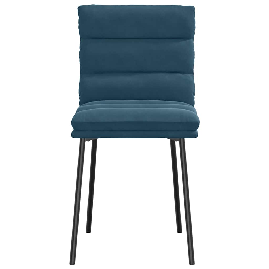 vidaXL Esszimmerstühle 4 Stk. Blau Samt