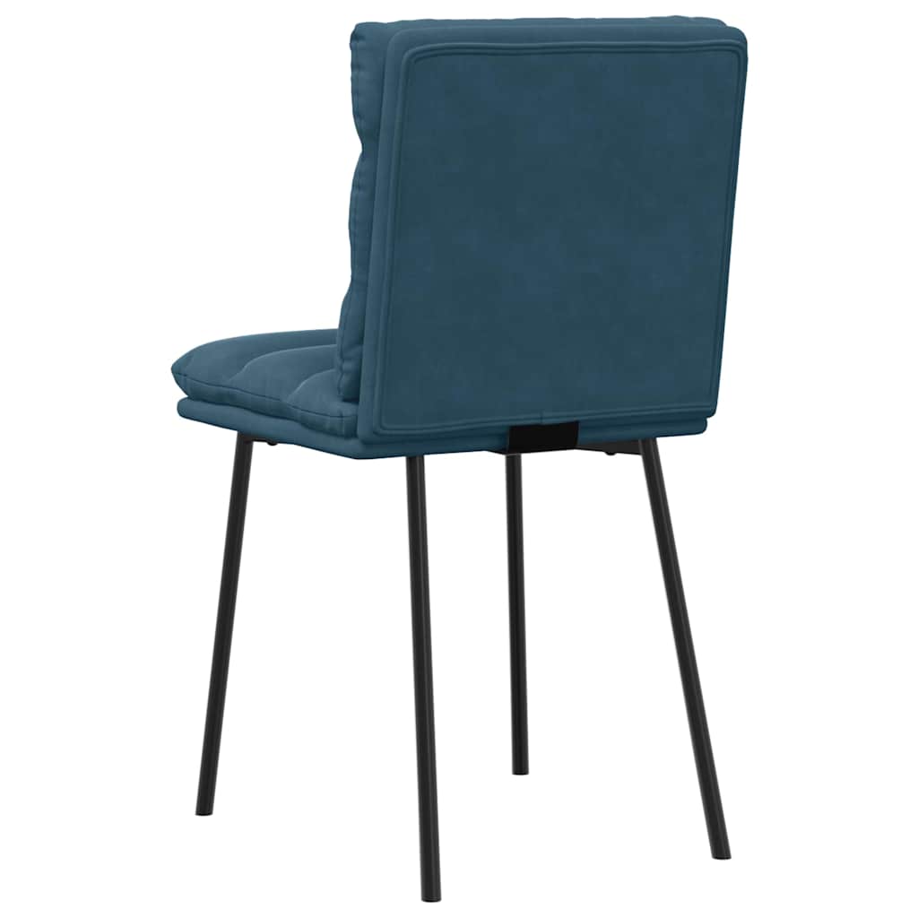 vidaXL Esszimmerstühle 4 Stk. Blau Samt