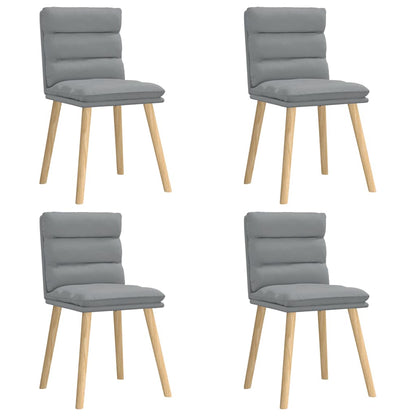 vidaXL Chaises de salle à manger 4 pcs Tissu Gris clair