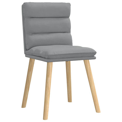 vidaXL Chaises de salle à manger 4 pcs Tissu Gris clair