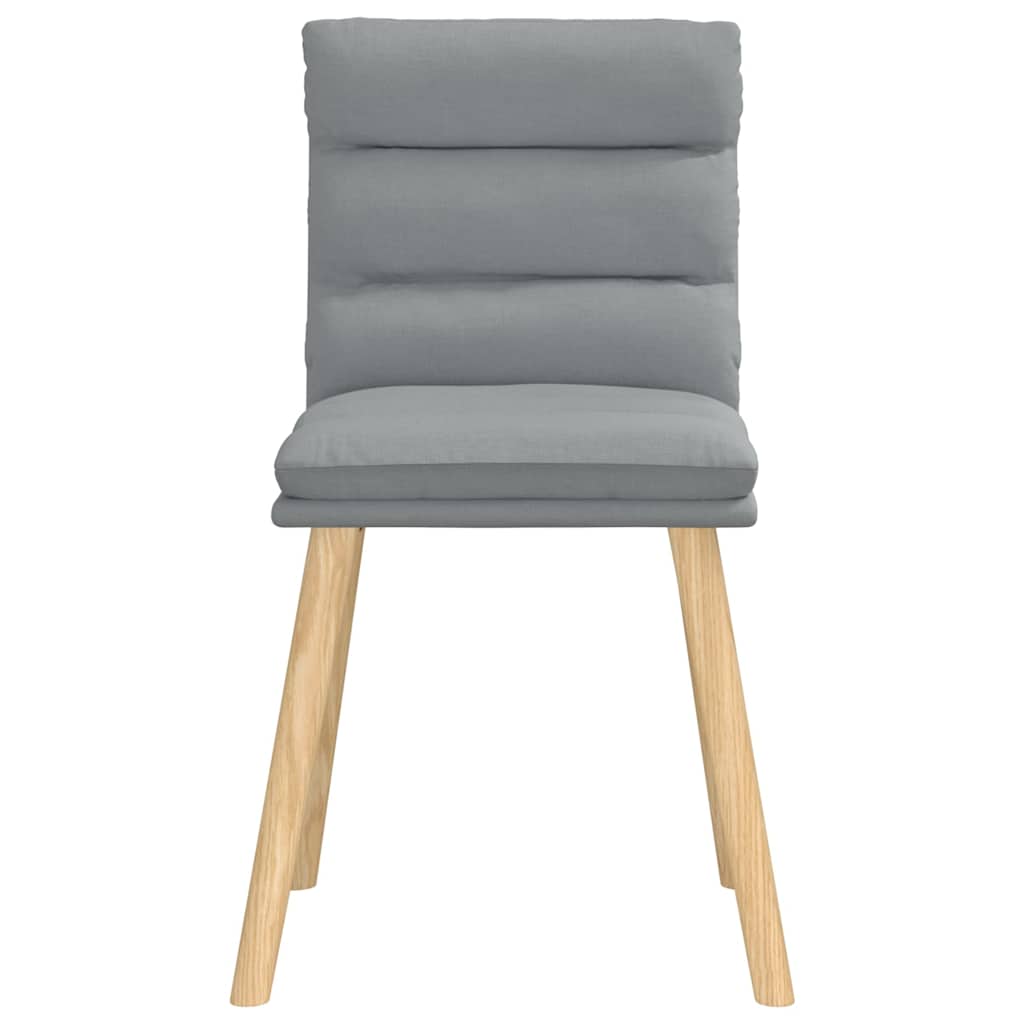 vidaXL Chaises de salle à manger 4 pcs Tissu Gris clair