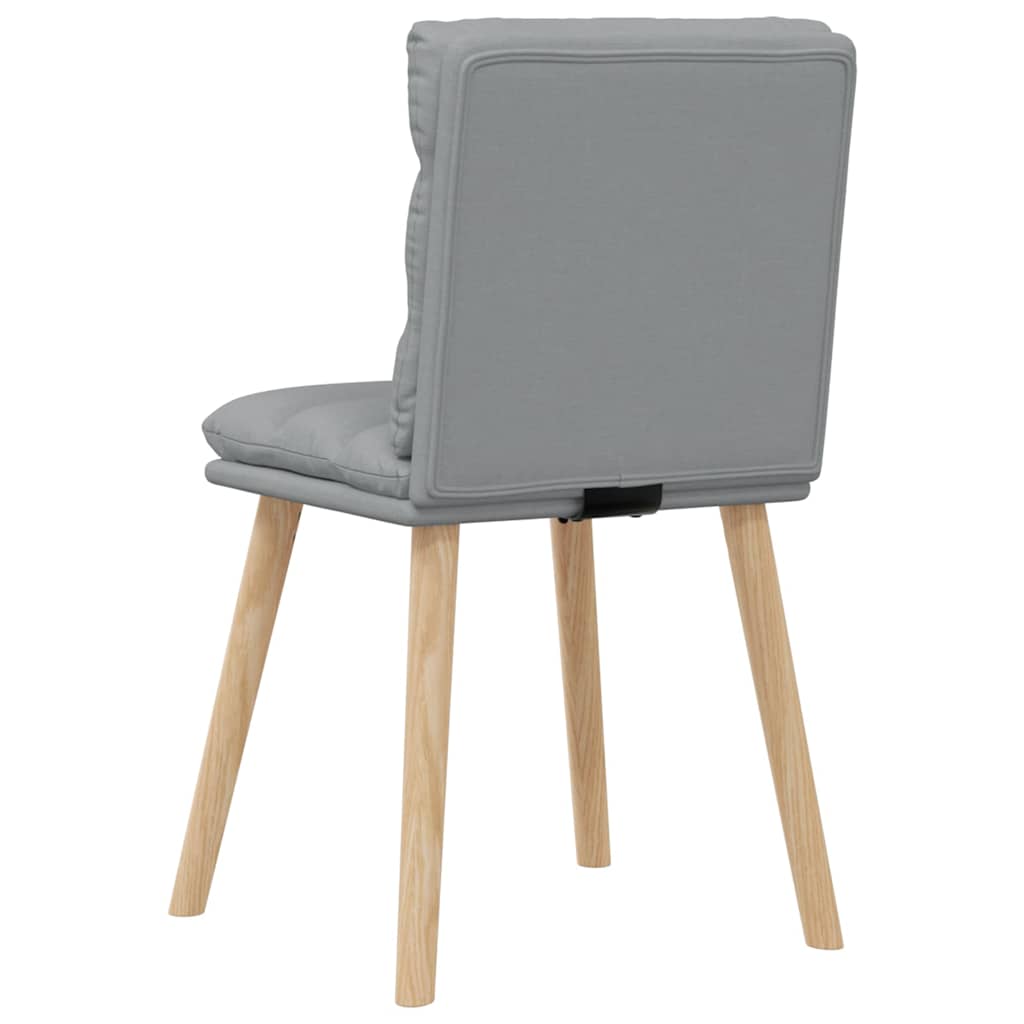 vidaXL Chaises de salle à manger 4 pcs Tissu Gris clair