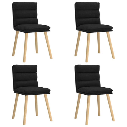 vidaXL Esszimmerstühle 4 Stk. Schwarz Stoff