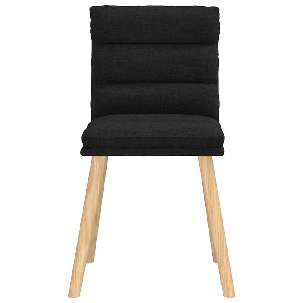 vidaXL Esszimmerstühle 4 Stk. Schwarz Stoff