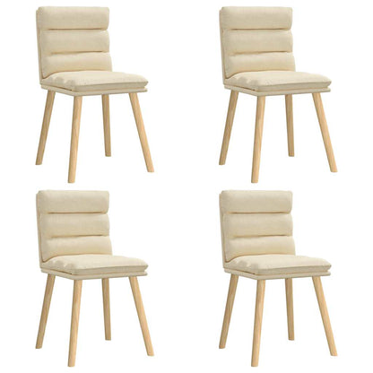 vidaXL Esszimmerstühle 4 Stk. Creme Stoff