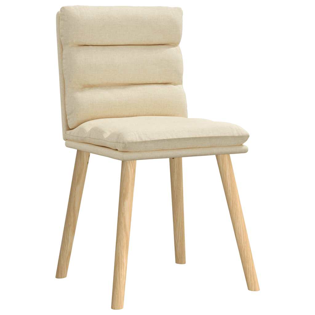 vidaXL Esszimmerstühle 4 Stk. Creme Stoff