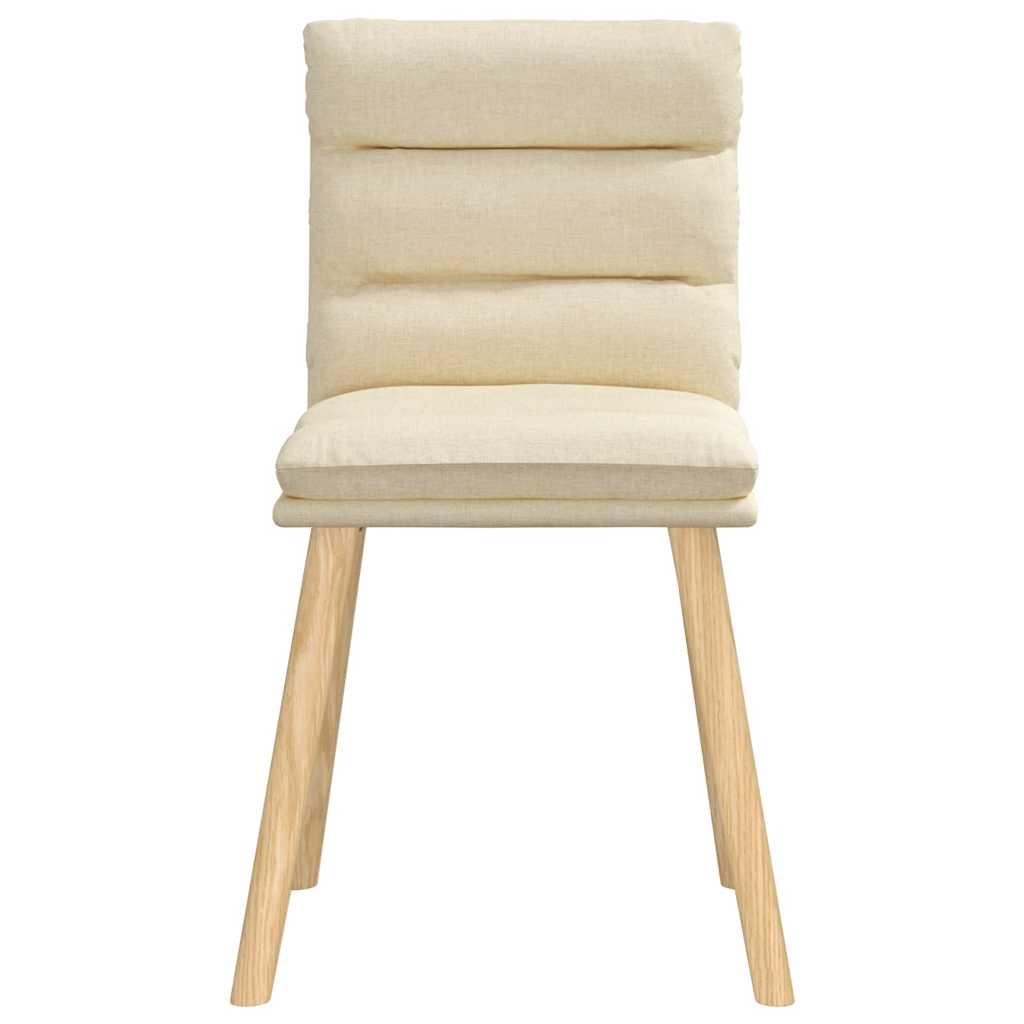 vidaXL Esszimmerstühle 4 Stk. Creme Stoff