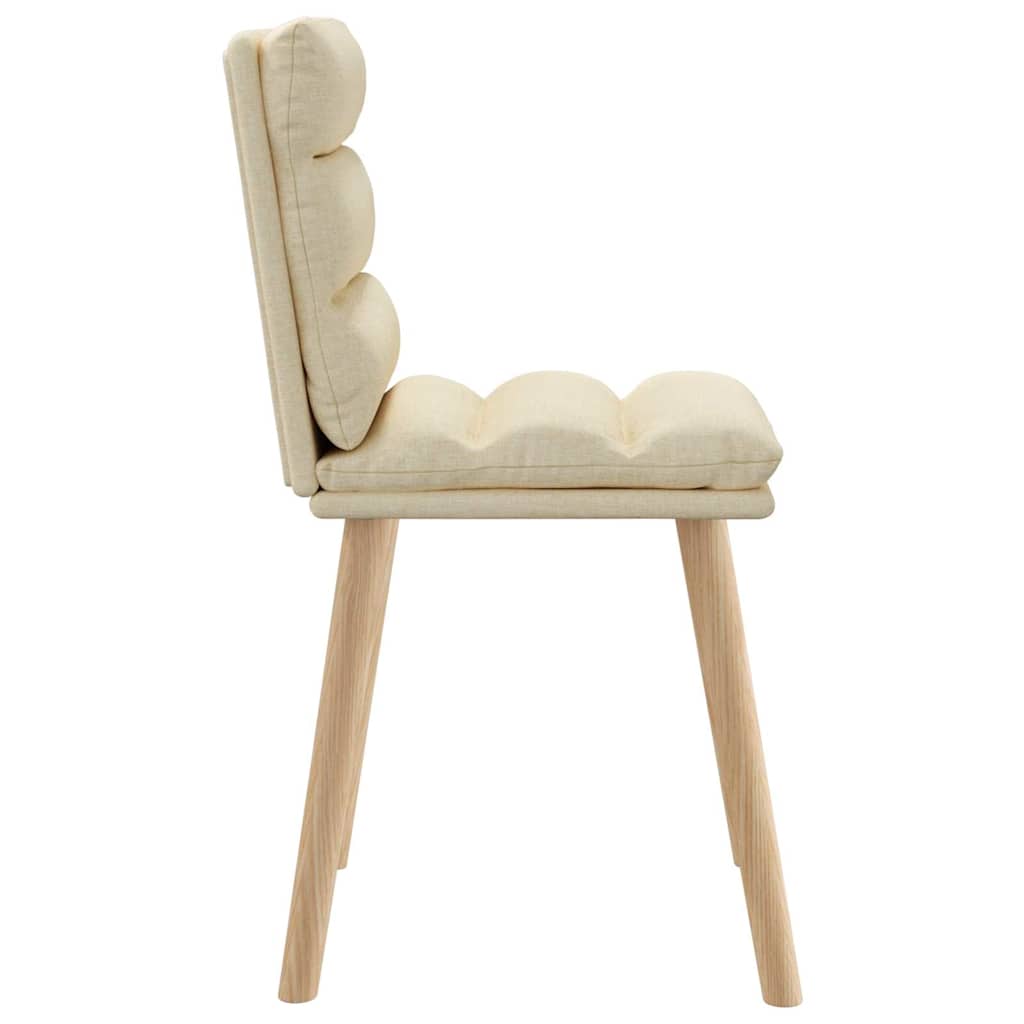 vidaXL Esszimmerstühle 4 Stk. Creme Stoff