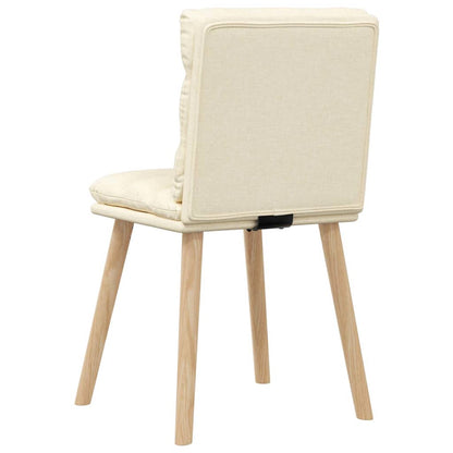 vidaXL Esszimmerstühle 4 Stk. Creme Stoff