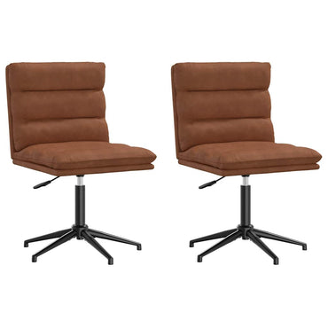 vidaXL Esszimmerstühle 2 Stk. Braun Kunstleder