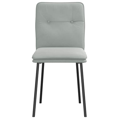 vidaXL Chaises de salle à manger 4 pcs Velours Gris clair