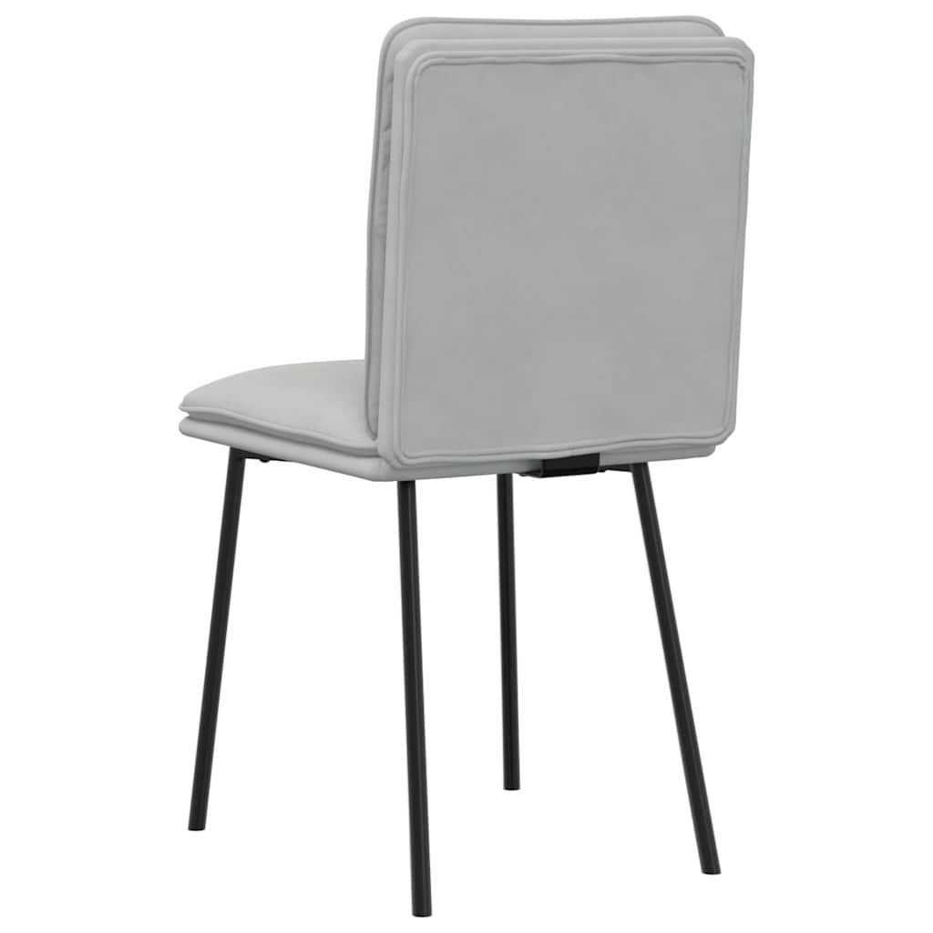 vidaXL Chaises de salle à manger 4 pcs Velours Gris clair