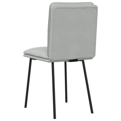 vidaXL Chaises de salle à manger 4 pcs Velours Gris clair