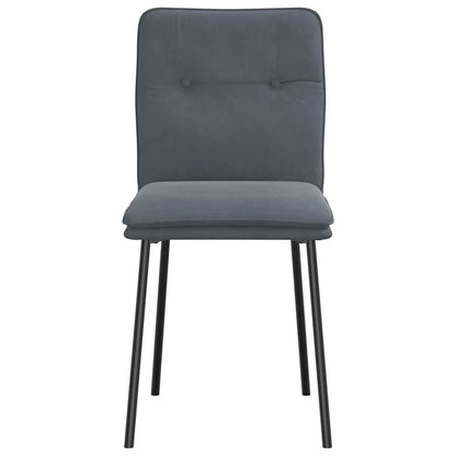 vidaXL Chaises de salle à manger 4 pcs Velours gris foncé