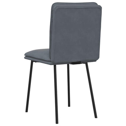 vidaXL Chaises de salle à manger 4 pcs Velours gris foncé