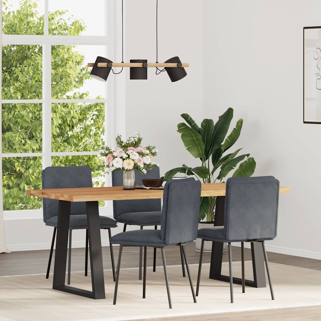 vidaXL Chaises de salle à manger 4 pcs Velours gris foncé