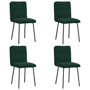 vidaXL Chaises de salle à manger 4 pcs Vert foncé Velours