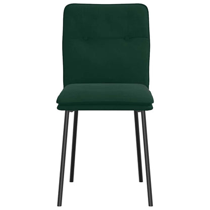 vidaXL Chaises de salle à manger 4 pcs Vert foncé Velours