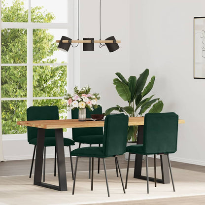 vidaXL Chaises de salle à manger 4 pcs Vert foncé Velours