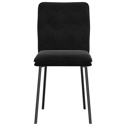 vidaXL Esszimmerstühle 4 Stk. Schwarz Samt