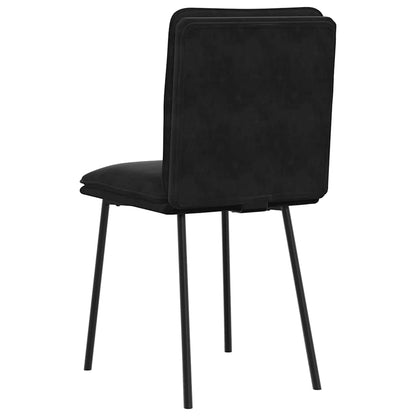 vidaXL Esszimmerstühle 4 Stk. Schwarz Samt