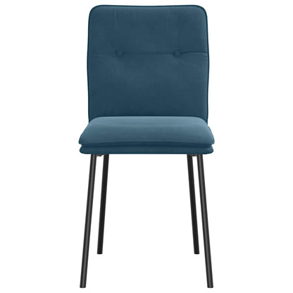 vidaXL Chaises de salle à manger 4 pcs Velours bleu