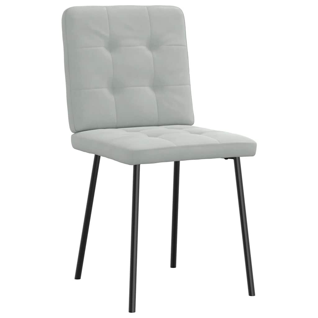 vidaXL Chaises de salle à manger 6 pcs Gris clair Velours