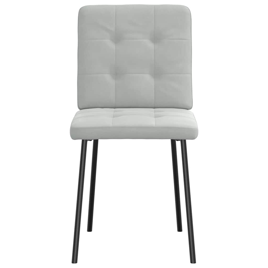 vidaXL Chaises de salle à manger 6 pcs Gris clair Velours