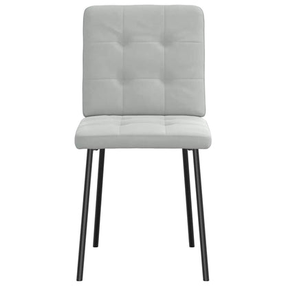 vidaXL Chaises de salle à manger 6 pcs Gris clair Velours