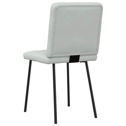 vidaXL Chaises de salle à manger 6 pcs Gris clair Velours