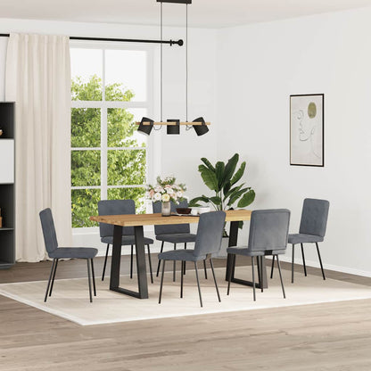 vidaXL Esszimmerstühle 6 Stk. Dunkelgrau Samt