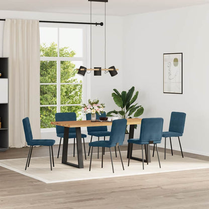 vidaXL Esszimmerstühle 6 Stk. Blau Samt