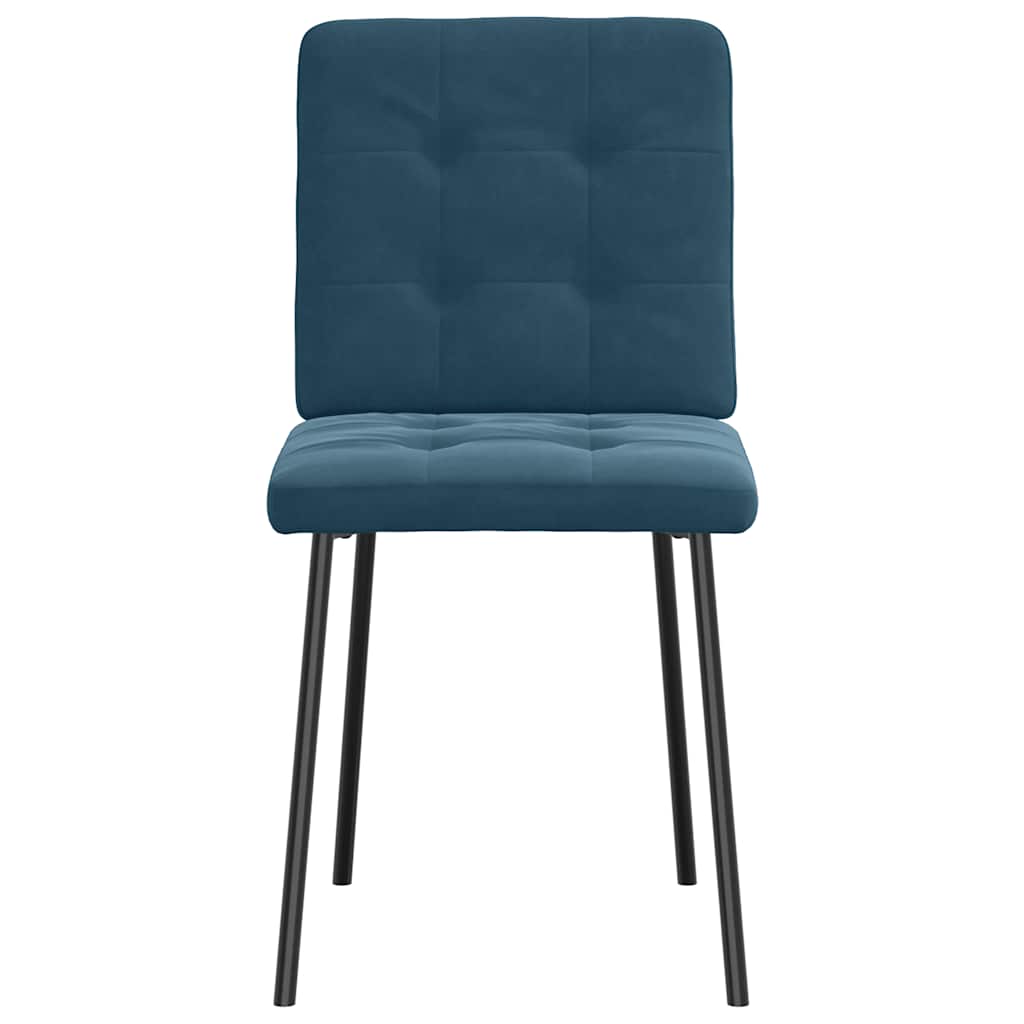 vidaXL Esszimmerstühle 6 Stk. Blau Samt