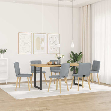 vidaXL Chaises de salle à manger 6 pcs Gris clair Tissu