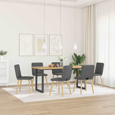 vidaXL Chaises de salle à manger 6 pcs Tissu gris foncé