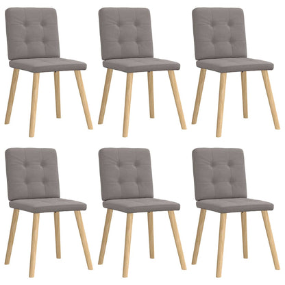 vidaXL Chaises de salle à manger 6 pcs Tissu taupe