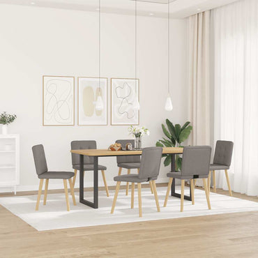 vidaXL Chaises de salle à manger 6 pcs Tissu taupe