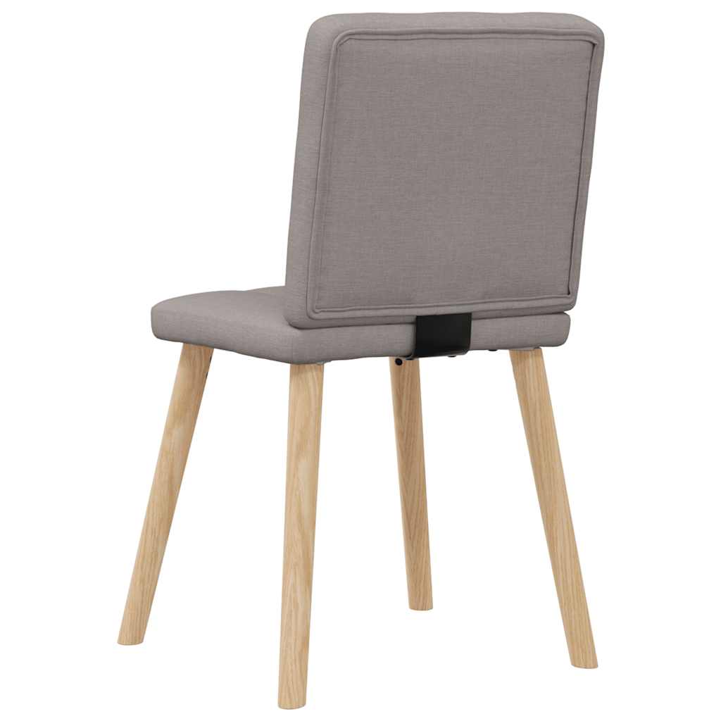 vidaXL Chaises de salle à manger 6 pcs Tissu taupe