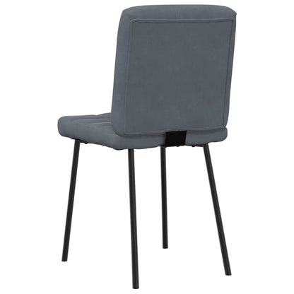 vidaXL Esszimmerstühle 6 Stk. Dunkelgrau Samt