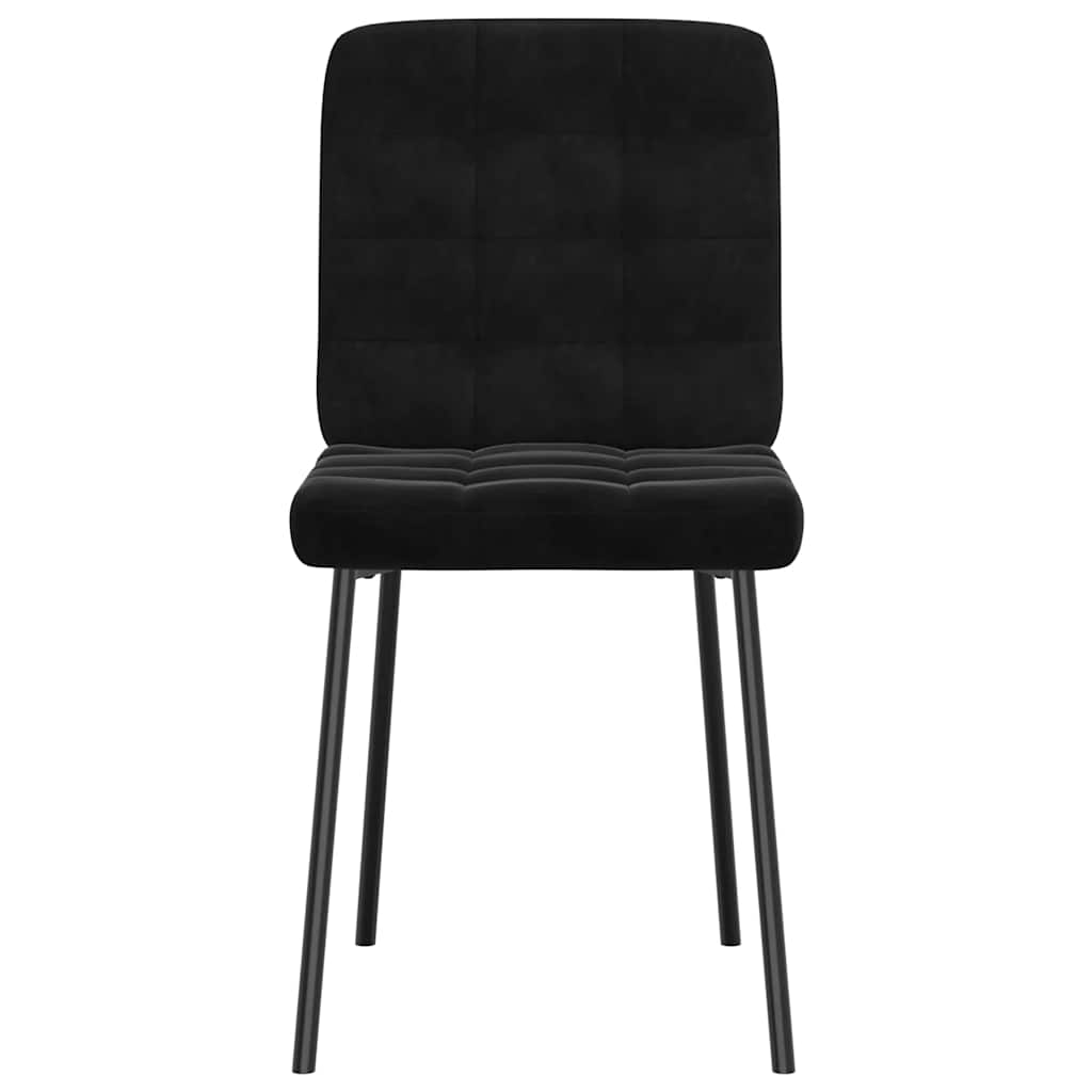 vidaXL Esszimmerstühle 6 Stk. Schwarz Samt