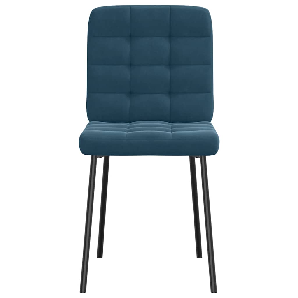 vidaXL Esszimmerstühle 6 Stk. Blau Samt