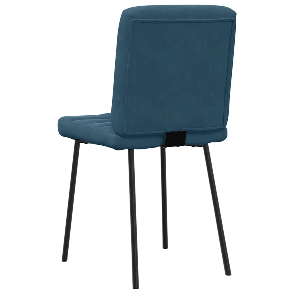 vidaXL Esszimmerstühle 6 Stk. Blau Samt