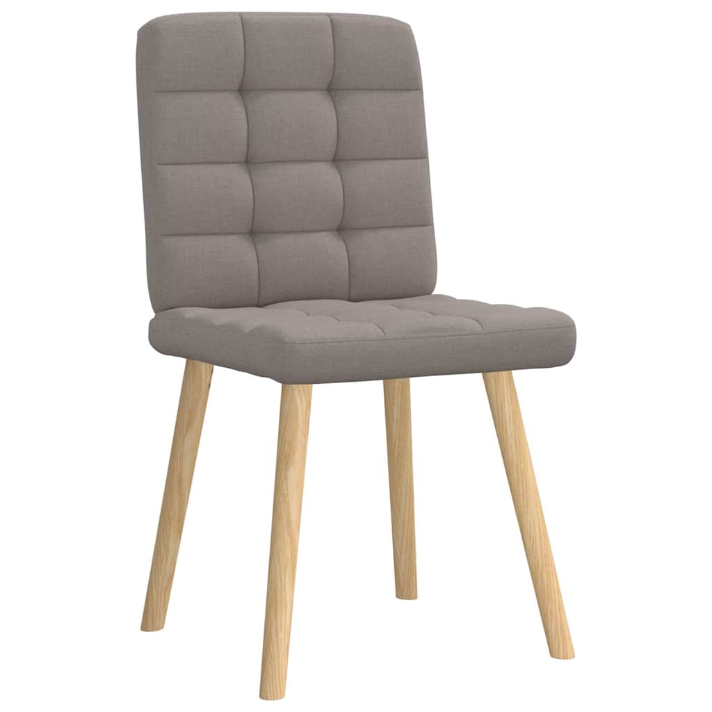 vidaXL Esszimmerstühle 6 Stk. Taupe Stoff